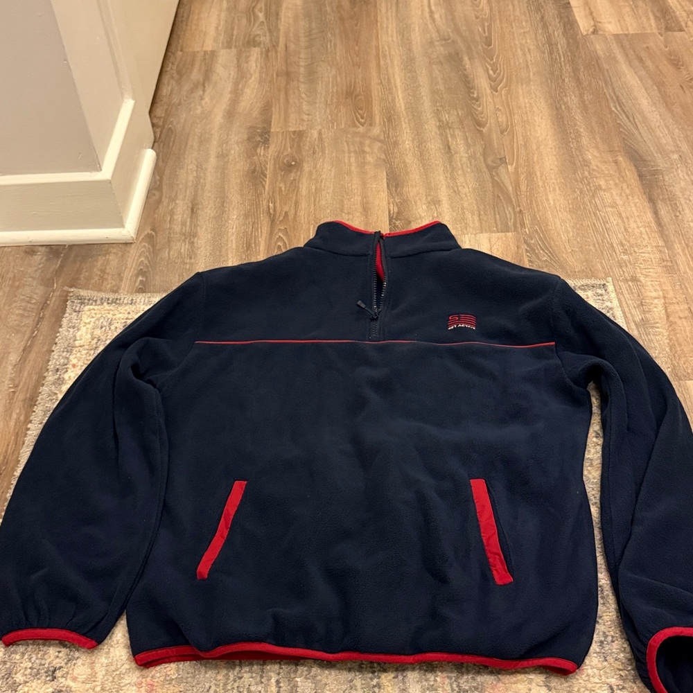 SET Active MICRO FLEECE FLAG HALF ZIP - ANCHOR